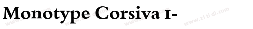 Monotype Corsiva 1字体转换